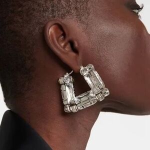 Chunky Silver Geometric Earrings